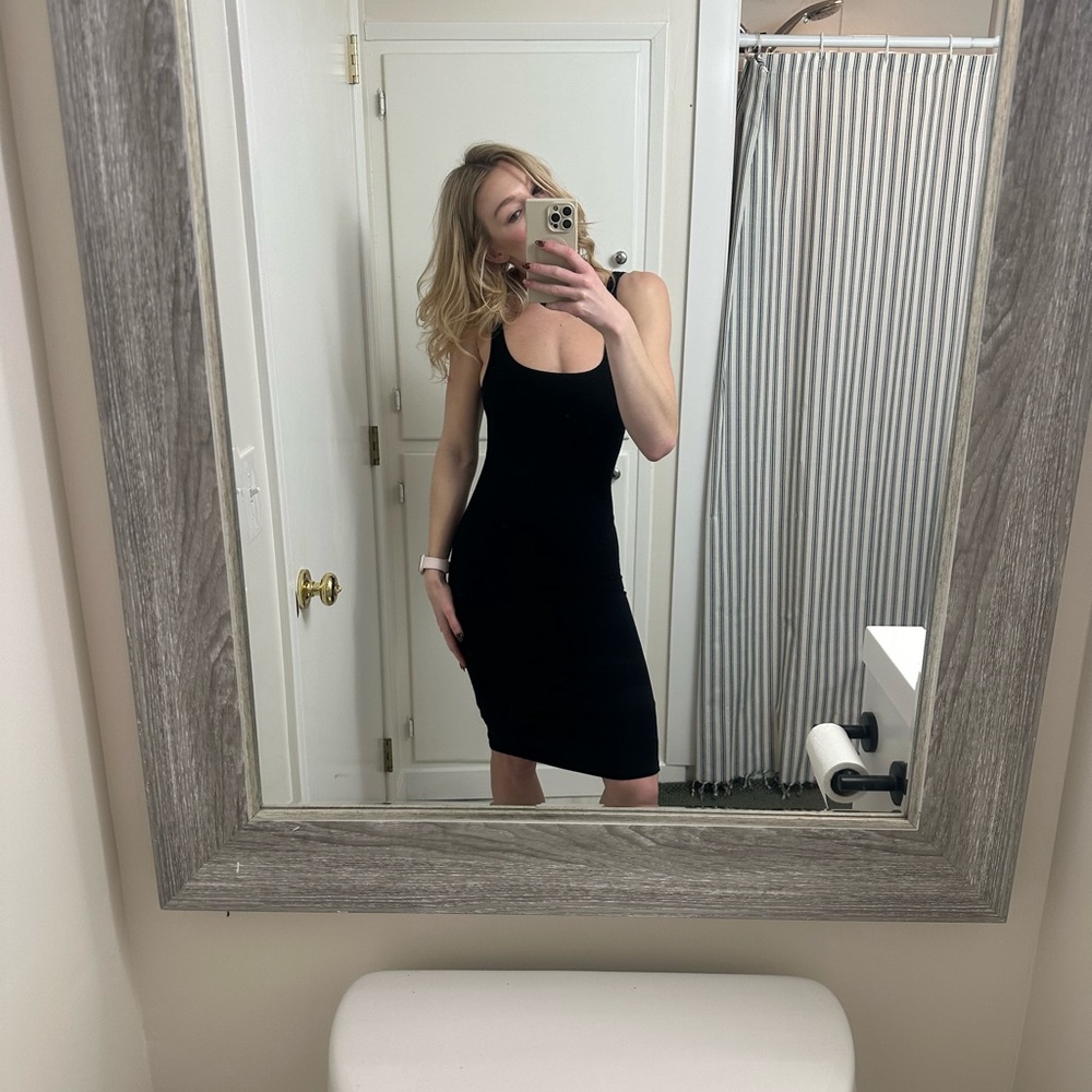 Forever 21 Black Dress with Gray Vanity Mirror